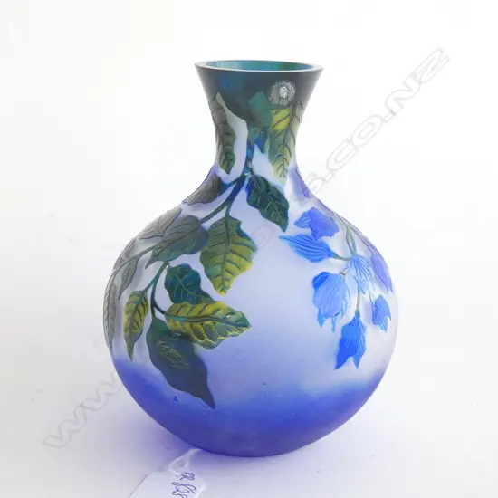 A Cameo glass vase signed Ramski